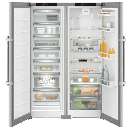 Frigider Side by Side Liebherr XRFsd 5230 Plus, EasyFresh, NoFrost, 676 l, EasyOpen, Display tactil, Vario Space, Clasa D, SmartSteel